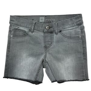 Mossimo Y2K Low-Rise Jean Shorts Sz 4 Gray Cutoffs Stretch Denim Goth Emo Summer